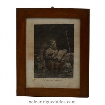 Engraving &quot;Saint Antoine Hermite&quot;