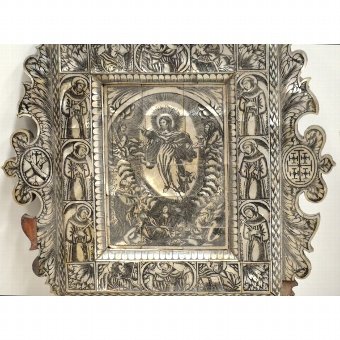 Antique Religious Engraving on pearl