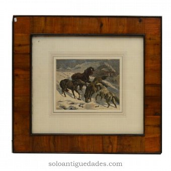 Engraving "Wild Horses"