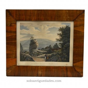 Lithograph &quot;View of the interior of the garden called Robledo taken from the west&quot;