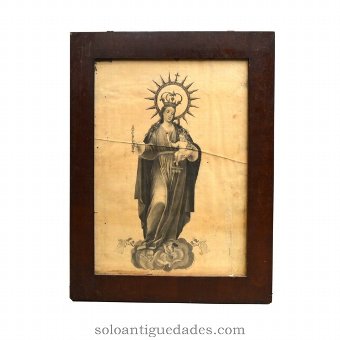 Engraving "Our Lady of Charity"