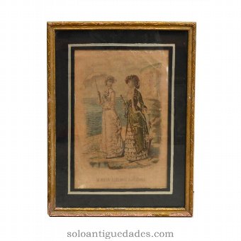 Lithograph from the series "The illustrated elegant fashion"