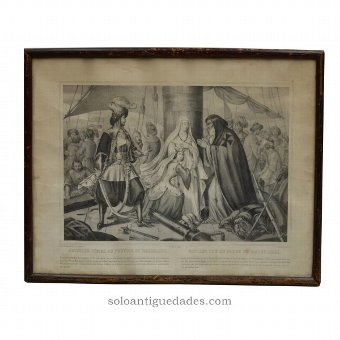 Engraving "Matilde falls into the hands of Malek-Adel"
