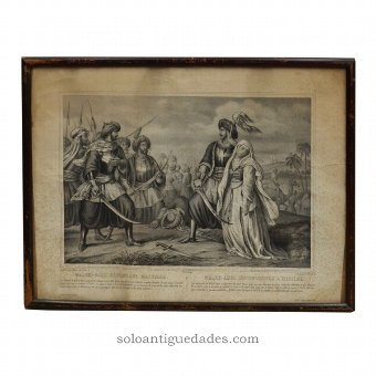 Engraving "Malek-Adel defending Matilde"