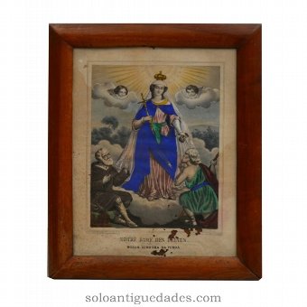 Lithograph "Notre Dame des combs Our Lady of Penha"