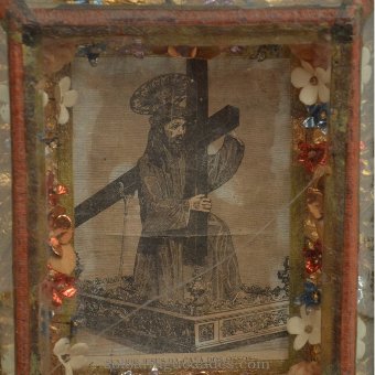 Antique Engraving "Senhor Jesus da home two ossos"