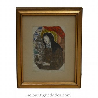 Color etching "Santa Clara"