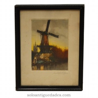 Engraving of the city of Delft