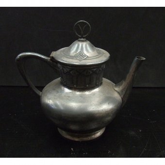 Silver teapot body semiaovado