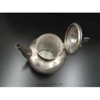 Antique Silver teapot body semiaovado