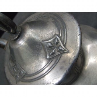 Antique Silver teapot body semiaovado