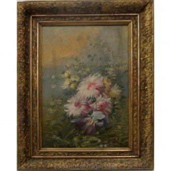 Still life with flowers made in oil on canvas