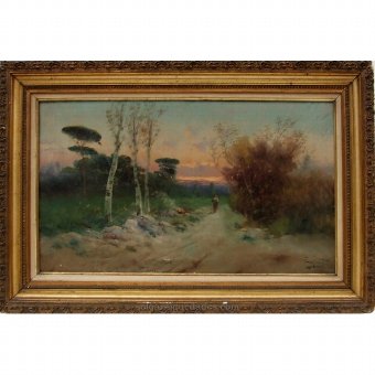 Landscape done in oil on canvas