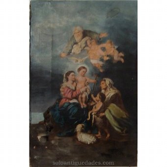 Oil on canvas with the Holy Family