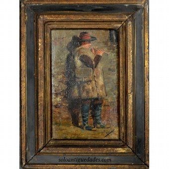 Oil representing a popular musician