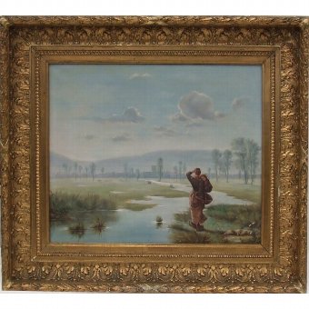 Oil with landscape