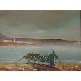 Antique Marine oil on canvas