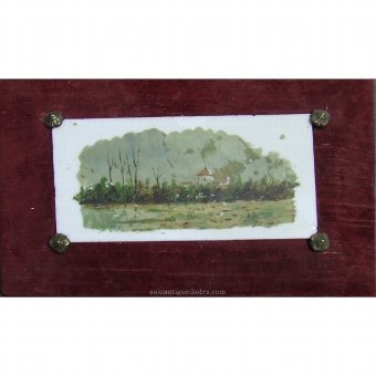 Tile with landscape