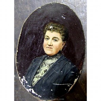 Woman portrait signed by E.Boto.