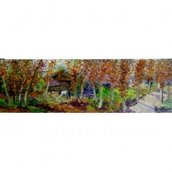 Oil landscape with Vicente Segura