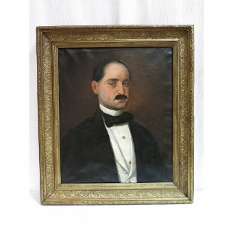 Antique Oil portrait of masculine