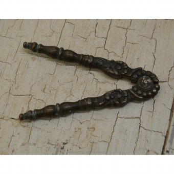 Antique Pliers nuts with floral decoration