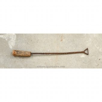 Antique Iron rod livestock with 47.3 cm and 1 shaped end