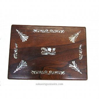 Antique Jewelry box mother of pearl inlaid