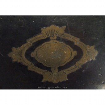 Antique Ebonised wooden jewelry box