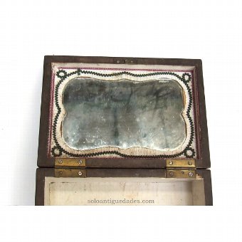 Antique Ebonised wooden jewelry box