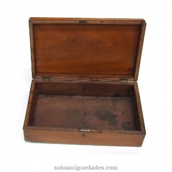 Antique Wooden box veneered in marquetry
