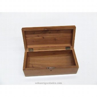 Antique Box of natural wood with inlay