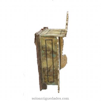 Antique Small altar in polychrome wood