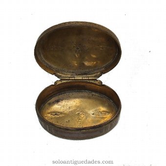 Antique Small metal pillbox