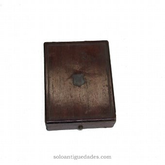 Antique Old wooden jewelry box plated