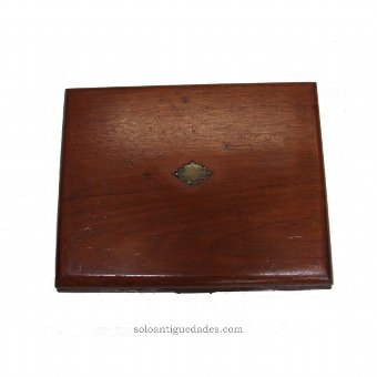 Antique Wooden collection box with metal fixtures