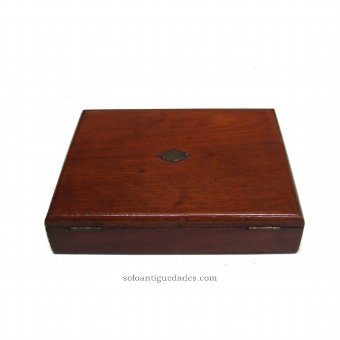 Antique Wooden collection box with metal fixtures