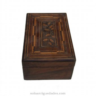 Antique Wooden box with inlaid decoration