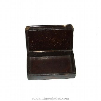 Antique Small wooden box plated