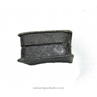 Antique Small jewelry box leather lined