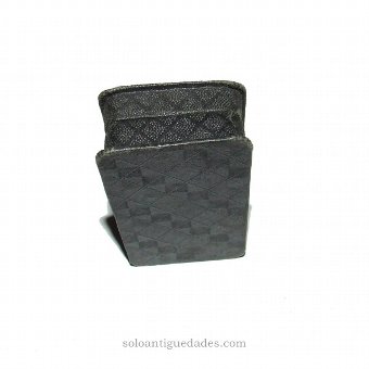 Antique Small jewelry box leather lined