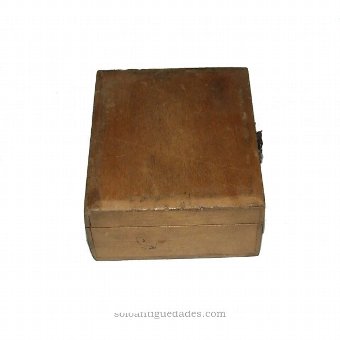 Antique Wooden collection box with metal sealing