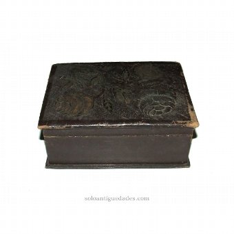 Antique Ebonised wooden jewelery box