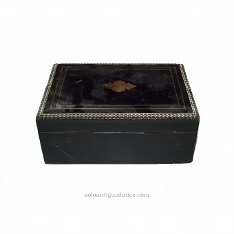 Antique Wooden collection box ebonised