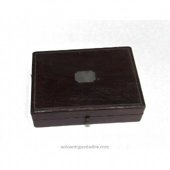 Antique Old wooden box ebonised