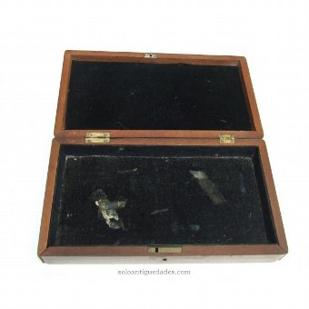 Antique Collection box with black velvet interior