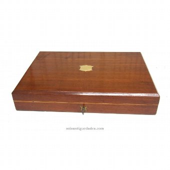 Wooden jewelry box with initial burn shield