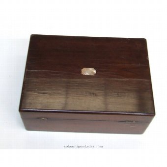 Antique Plated wooden box apply to initial