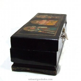 Antique Wooden box painted with Buddha image