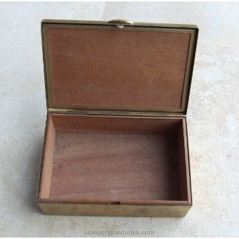 Antique Bronze box decorated with mother of pearl